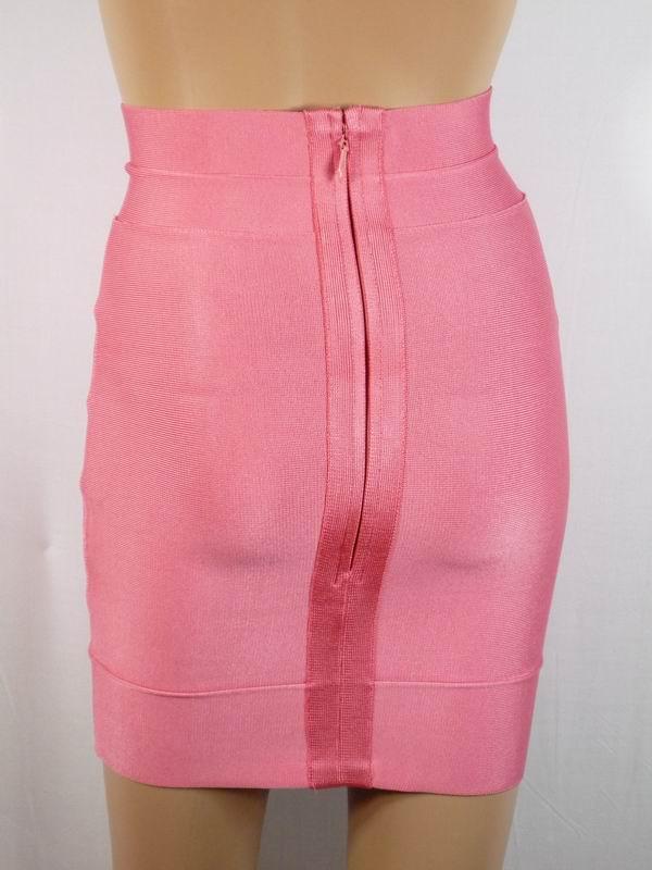 Herve Leger Mini Skirt Pink